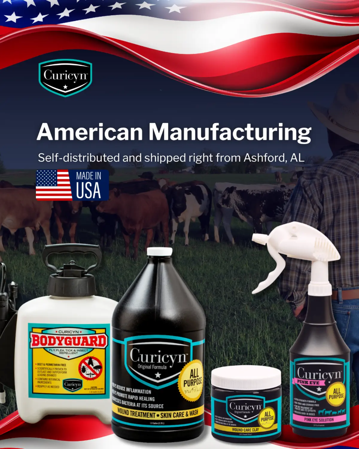 Curicyn wound care products made in America
