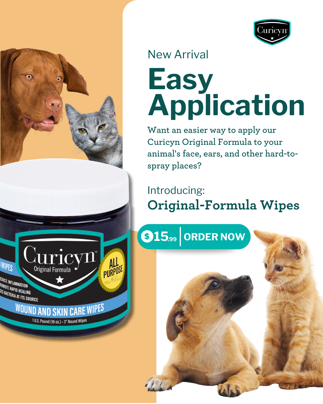 Curicyn Wound Care Wipes are a great gift for sensitive pets